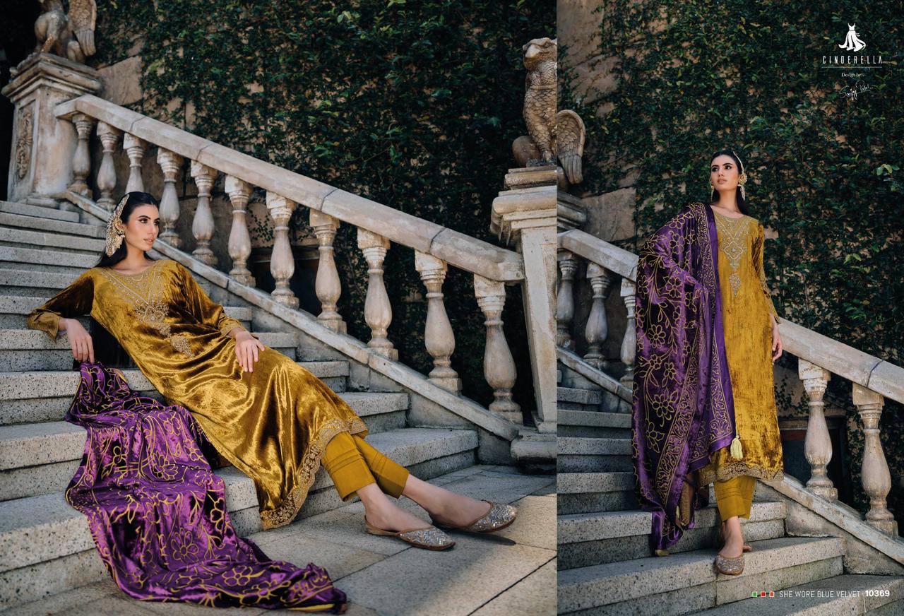 Guzarish Cinderella Velvet Designer Salwar Suits Catalog
